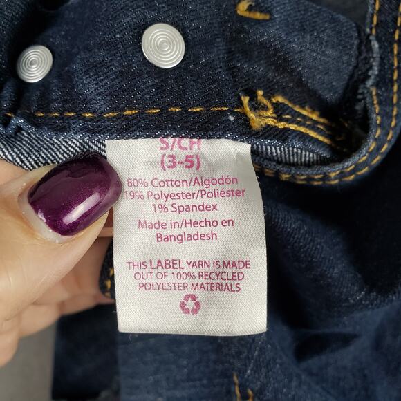 Y2K Rolled Hem Denim Bib Shortalls Overalls Blue Relaxed Fit Size S Western Boho - Picture 7 of 8